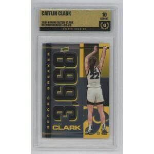 Caitlin Clark 2024 Panini Collection Record Breaker #RBCC RC Iowa Gem Mint 10